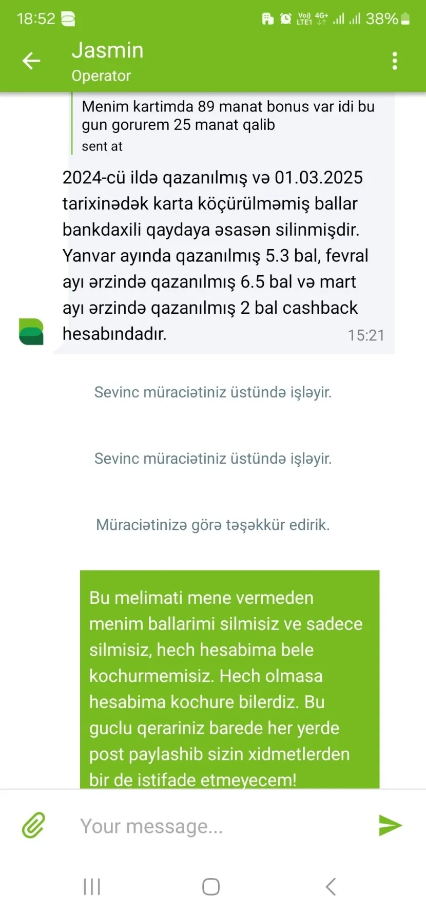 "Rabitəbank" müştərinin bonusunu xəbərdarlıqsız sildi(FOTO)